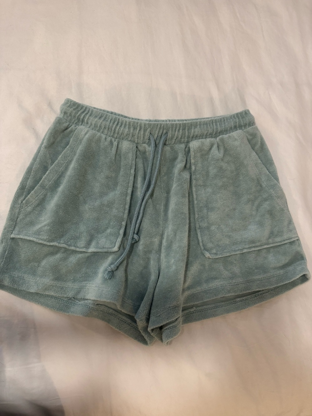 Zara Mint Terry Lounge Shorts